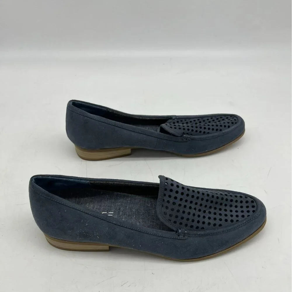 Dr. Scholls Women's Excite Chop Moccasin Loafers 11M Navy Perforated Shoes